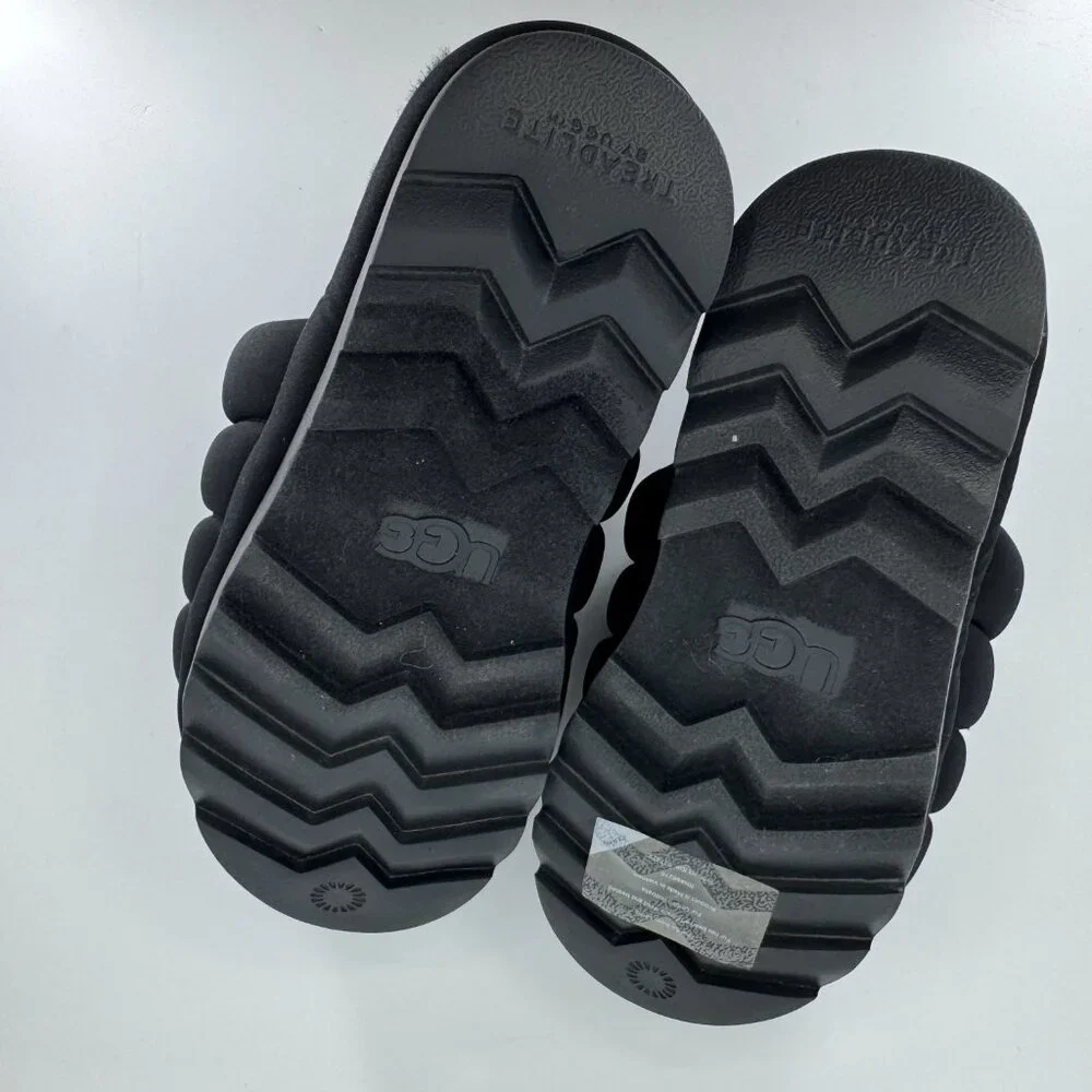 UGG Maxi Slide Platform Puffer Sandals -Black -Women’s US 7 Cozy